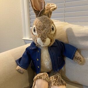 Peter Rabbit Plush Stuffed Animal  Beatrix Potter  Brown  Blue Jacket 22 ‘´
